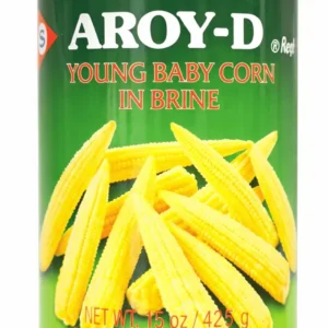 Aroy-D Young Baby Corn in Brine (15oz / 425g)