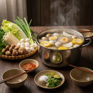 Lẩu trứng lộn
